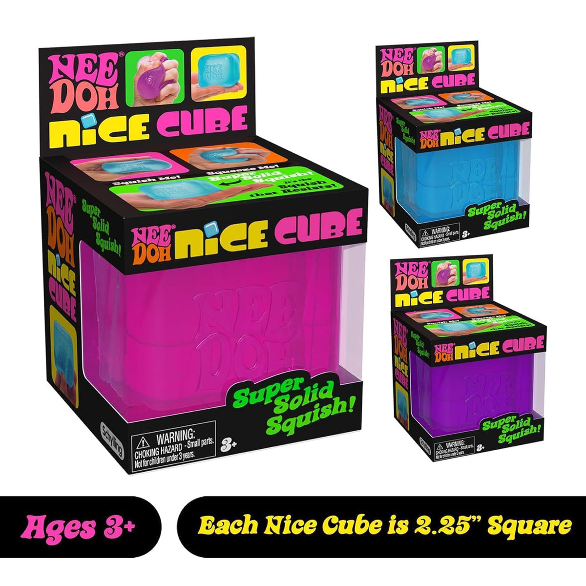 Needoh Nice Cube - Satisfying Sensory Toys, Original Size